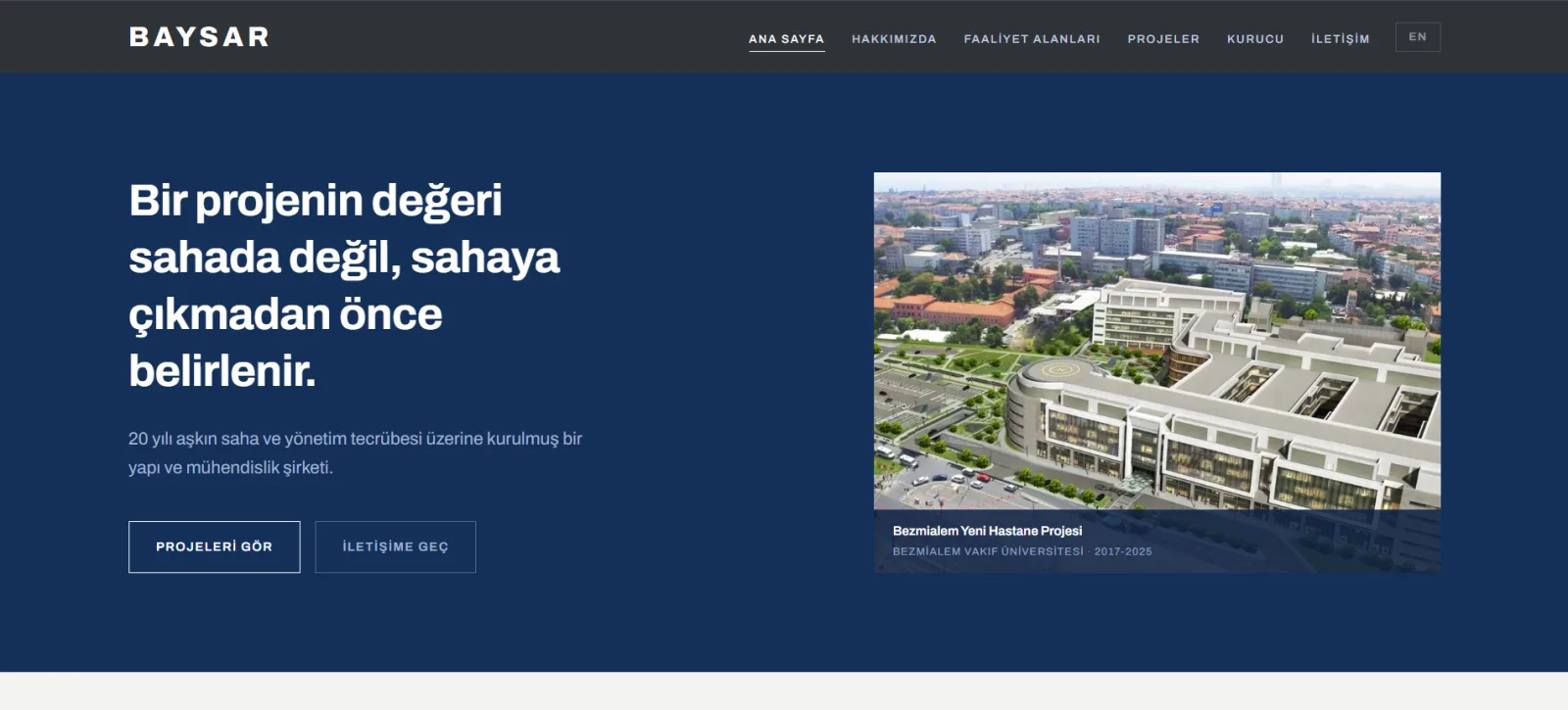 İnşaat, Mühendislik & Proje Geliştirme Baysar Yapı
